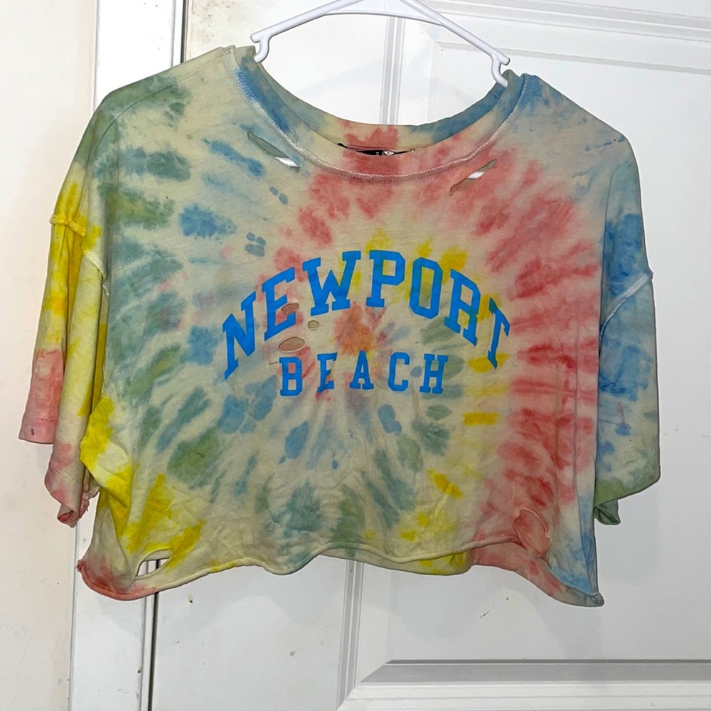 Newport Beach tie-dye crop top